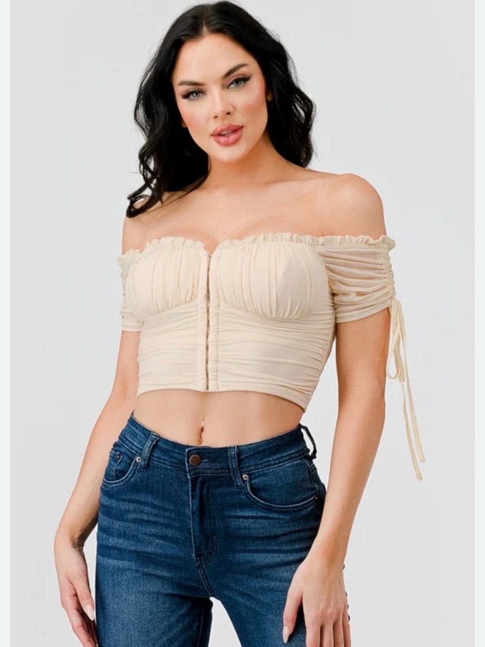 Windsor Hooked Ruched Crop Top